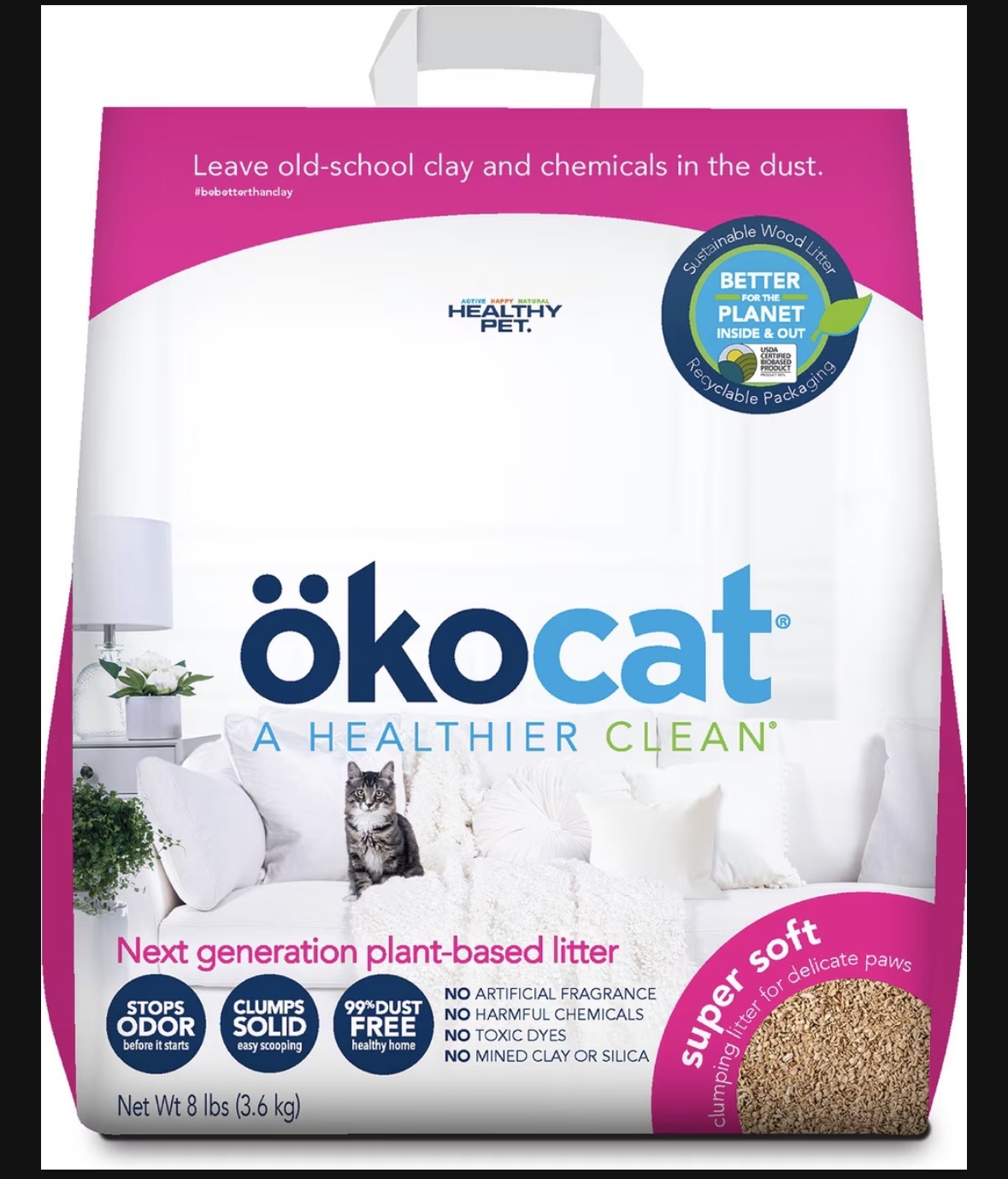 Okocat Super Soft plant-based litter